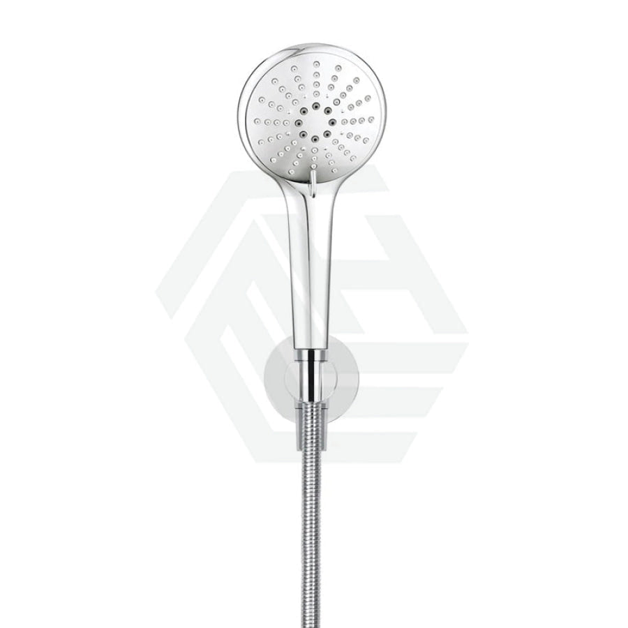Meir Round Three Function Hand Shower On Fixed Bracket Polished Chrome Handheld Sets