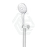 Meir Round Three Function Hand Shower On Fixed Bracket Polished Chrome Handheld Sets