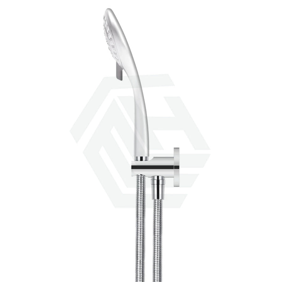 Meir Round Three Function Hand Shower On Fixed Bracket Polished Chrome Handheld Sets