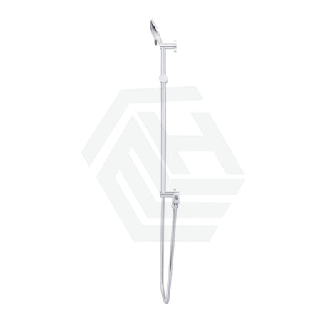 Meir Round Three Function Hand Shower On Rail Column Chrome With Handheld