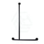 Metlam 1100X700Mm Left/Right Hand Offset Flush Mount Shower Grab Rail In Designer Black Left Safety