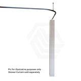 Metlam 1200/1600mm L Bend Shower Curtain Track System in Designer Black Cut to size
