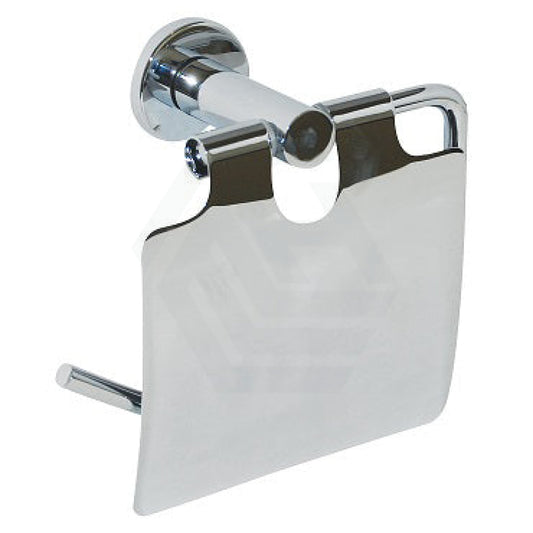 Metlam Lachlan Single Toilet Roll Holder Brass Bright Chrome Plate Paper Holders