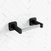 Metlam Single Toilet Roll Holder Designer Black Stainless Steel Paper Holders