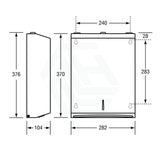 Metlam Stainless Steel Paper Towel Dispenser Surface Mounted Matt Black Tissue Toilet Roll