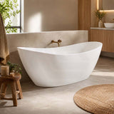 Aurora Bathtub Freestanding Acrylic NO Overflow 1500/1700mm - Gloss White
