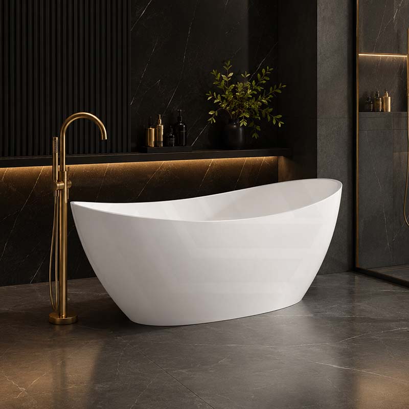 Aurora Bathtub Freestanding Acrylic NO Overflow 1500/1700mm - Gloss White