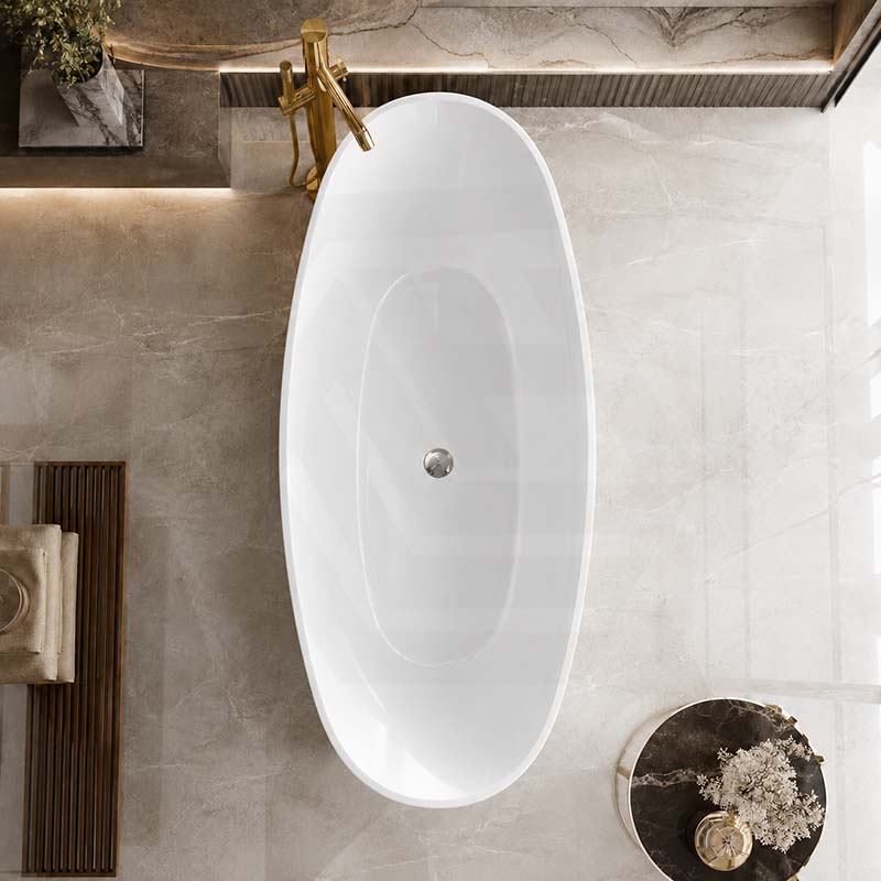 Aurora Bathtub Freestanding Acrylic NO Overflow 1500/1700mm - Gloss White