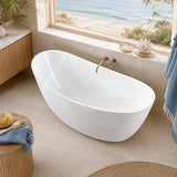 Aurora Bathtub Freestanding Acrylic NO Overflow 1500/1700mm - Gloss White
