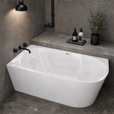Acrylic Left/Right Corner Bathtub Overflow Available 1300/1400/1485/1680mm - Gloss/Matt White