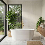 Eudora Oval Acrylic Freestanding Bathtub NO Overflow 1200/1500/1680mm - Gloss White