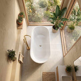 Eudora Oval Acrylic Freestanding Bathtub NO Overflow 1200/1500/1680mm - Gloss White