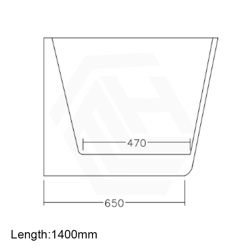 Hanabi Bathtub Back to Wall NO Overflow 1400/1490/1600/1690mm - Gloss White