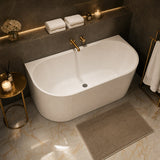 Hanabi Bathtub Back to Wall NO Overflow 1400/1490/1600/1690mm - Gloss White