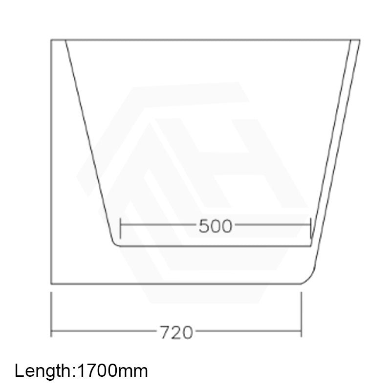 Hanabi Bathtub Back to Wall NO Overflow 1400/1490/1600/1690mm - Gloss White
