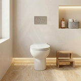 RAK Junior Wall Faced Toilet Pan with R&T Frameless Inwall Concealed Cistern Push Button Available P Trap Only 480x330x385mm - Gloss White
