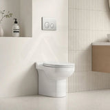 RAK Junior Wall Faced Toilet Pan with R&T Frameless Inwall Concealed Cistern Push Button Available P Trap Only 480x330x385mm - Gloss White