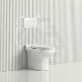 RAK Junior Wall Faced Toilet Pan with R&T Frameless Inwall Concealed Cistern Push Button Available P Trap Only 480x330x385mm - Gloss White