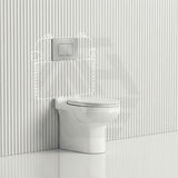 RAK Junior Wall Faced Toilet Pan with R&T Frameless Inwall Concealed Cistern Push Button Available P Trap Only 480x330x385mm - Gloss White