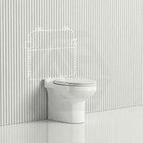 RAK Junior Wall Faced Toilet Pan with R&T Frameless Inwall Concealed Cistern Push Button Available P Trap Only 480x330x385mm - Gloss White
