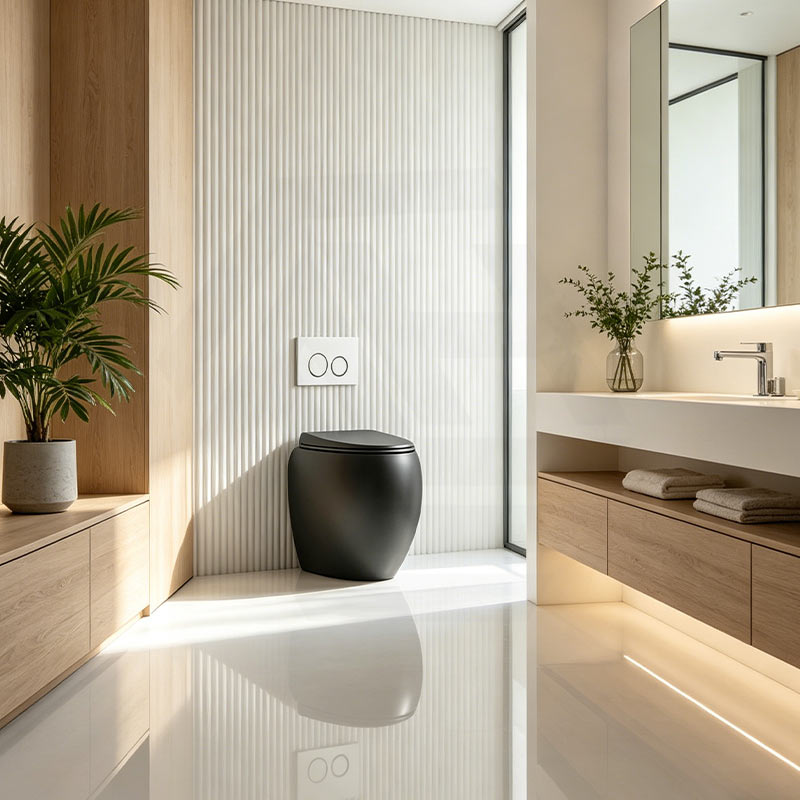 RAK CLOUD Rimless Wall Faced Toilet Pan with R&T Frameless Inwall Concealed Cistern Push Button - Variant Colour