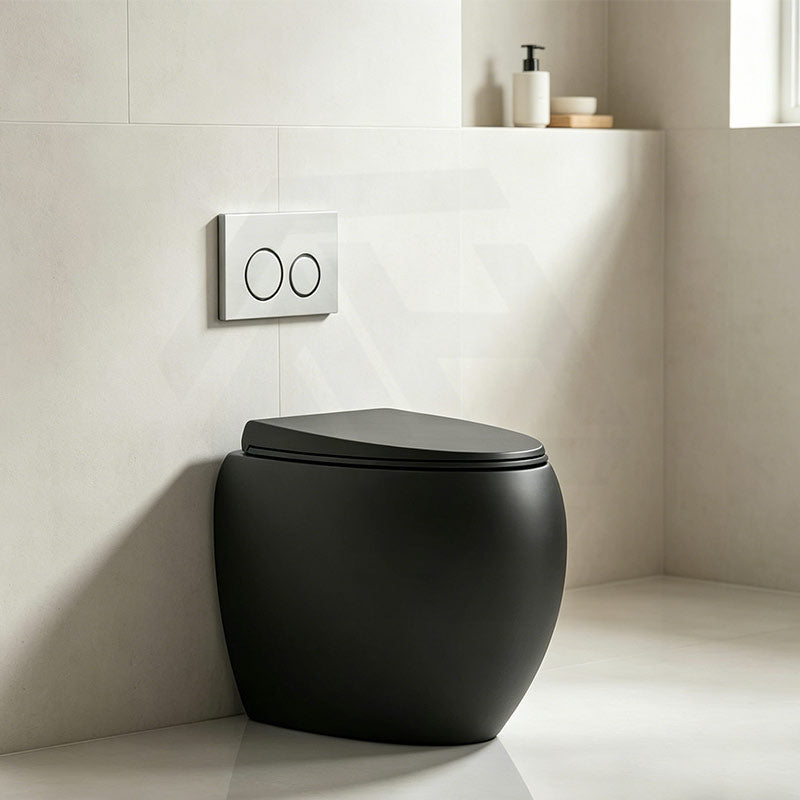 RAK CLOUD Rimless Wall Faced Toilet Pan with R&T Frameless Inwall Concealed Cistern Push Button - Variant Colour