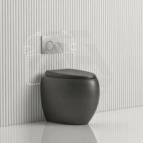 RAK CLOUD Rimless Wall Faced Toilet Pan with R&T Frameless Inwall Concealed Cistern Push Button - Variant Colour