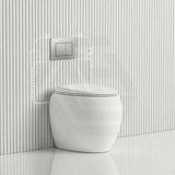 RAK CLOUD Rimless Wall Faced Toilet Pan with R&T Frameless Inwall Concealed Cistern Push Button - Variant Colour