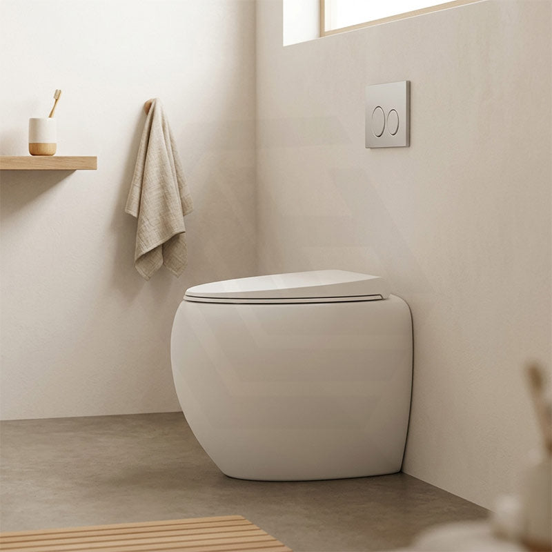 RAK CLOUD Rimless Wall Faced Toilet Pan with R&T Frameless Inwall Concealed Cistern Push Button - Variant Colour