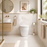 R&T Frameless Inwall Concealed Cistern with Tornado Rimless Wall Faced Toilet Pan with Push Button VORTEX Flushing 400x570x360mm