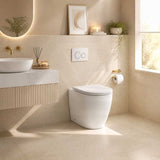 R&T Frameless Inwall Concealed Cistern with Tornado Rimless Wall Faced Toilet Pan with Push Button VORTEX Flushing 400x570x360mm