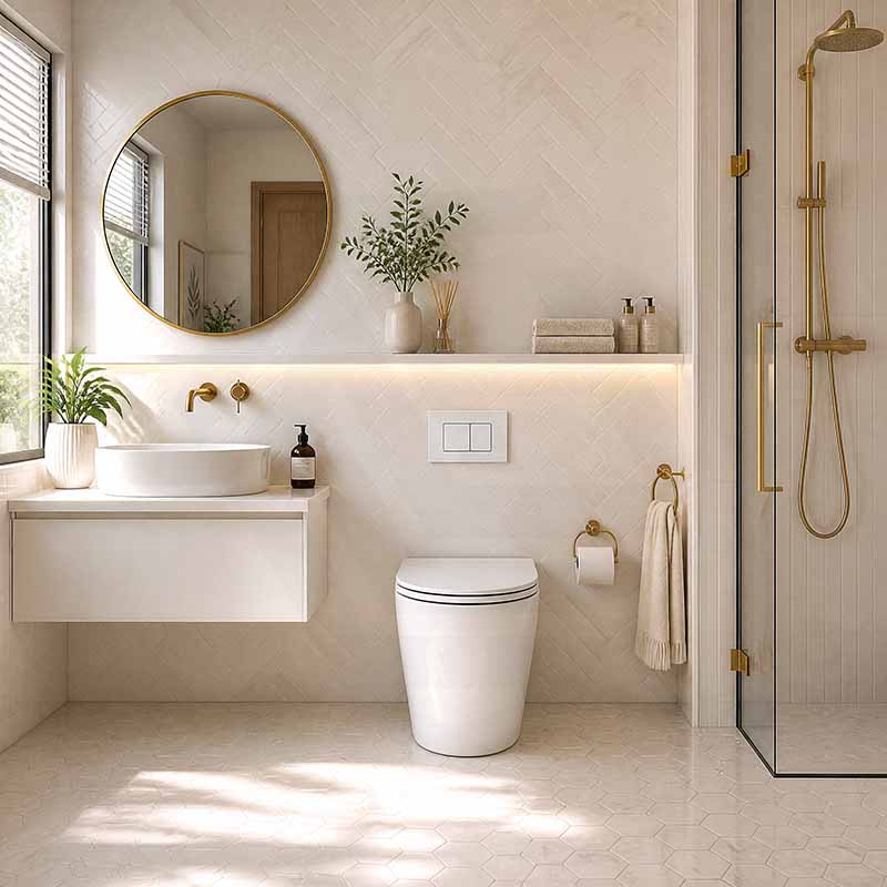 R&T Frameless Inwall Concealed Cistern with Tornado Rimless Wall Faced Toilet Pan with Push Button VORTEX Flushing 400x570x360mm