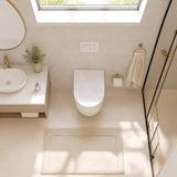 R&T Frameless Inwall Concealed Cistern with Tornado Rimless Wall Faced Toilet Pan with Push Button VORTEX Flushing 400x570x360mm