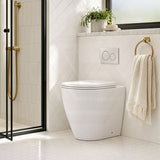 R&T Frameless Inwall Concealed Cistern with Tornado Rimless Wall Faced Toilet Pan with Push Button VORTEX Flushing 400x570x360mm