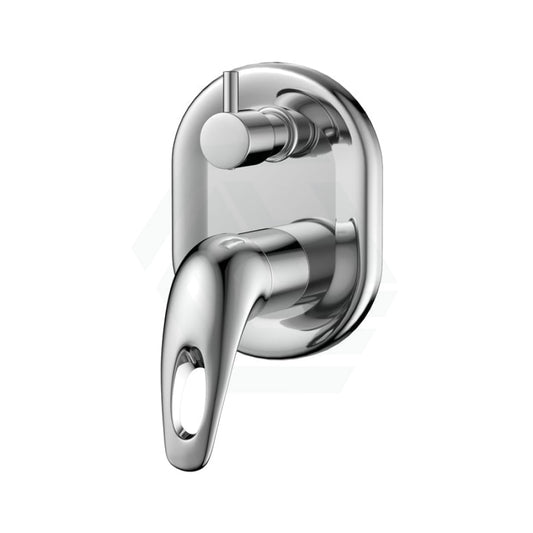Mina Chrome Hollow-Out Handle Wall Mixer With Diverter Mixers With