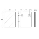 450/600/750/900/1200Mm Bathroom Black Framed Square Mirror Wall Mounted 450X600X35Mm Mirrors