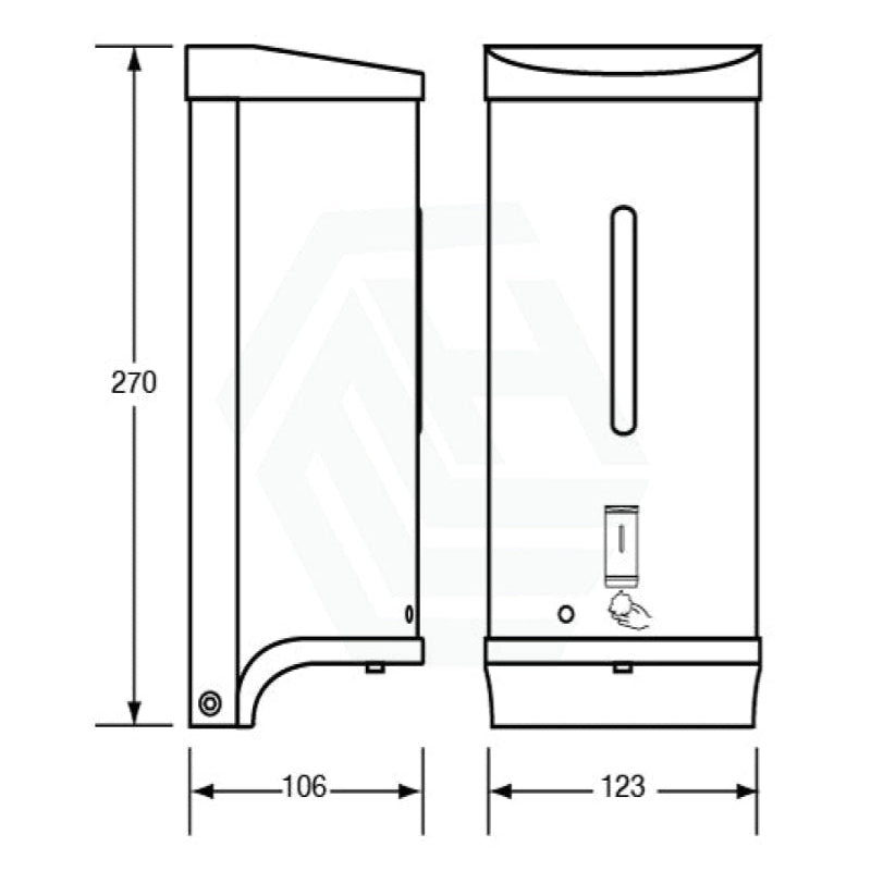 Metlam 800Ml Vertical Auto Foam Soap Dispenser Stainless Steel Surface Mounted Matt Black Special
