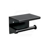 Metlam Single Toilet Roll Holder With Shelf Top Designer Black