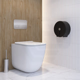 Metlam Stainless Steel Single Lockable Jumbo Toilet Roll Dispenser Matt Black/Satin Stainless Steel