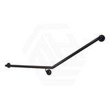 Metlam 840x700mm Left/Right Hand 30° Flush Mount Side Wall Grab Rail in Designer Black