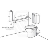 Metlam 950x600mm 90° Assist Grab Rail Ambulant Accessories Special Needs Stainless Steel 304
