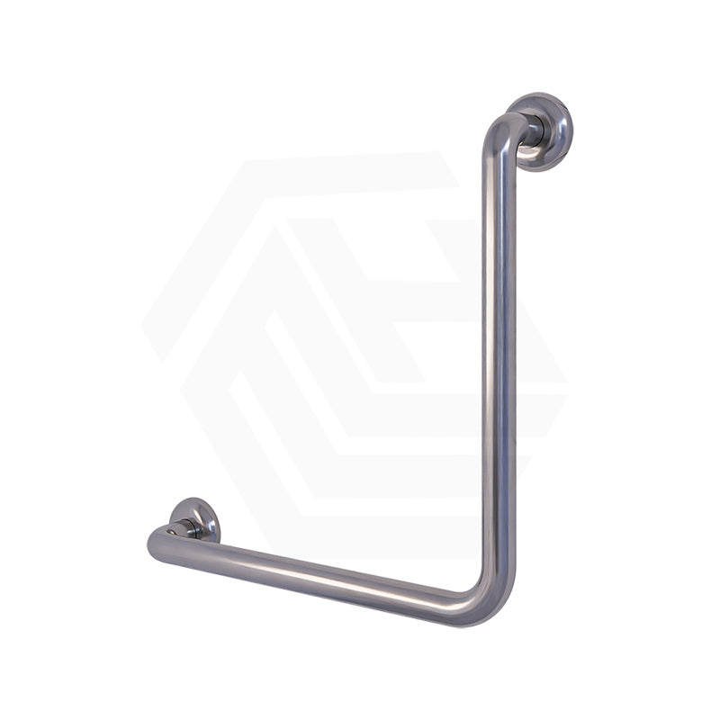 Metlam 450x450mm Universal 90° Ambulant Grab Rail in Designer Black/Satin Stainless Steel