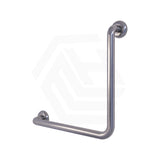 Metlam 450x450mm Universal 90° Ambulant Grab Rail in Designer Black/Satin Stainless Steel