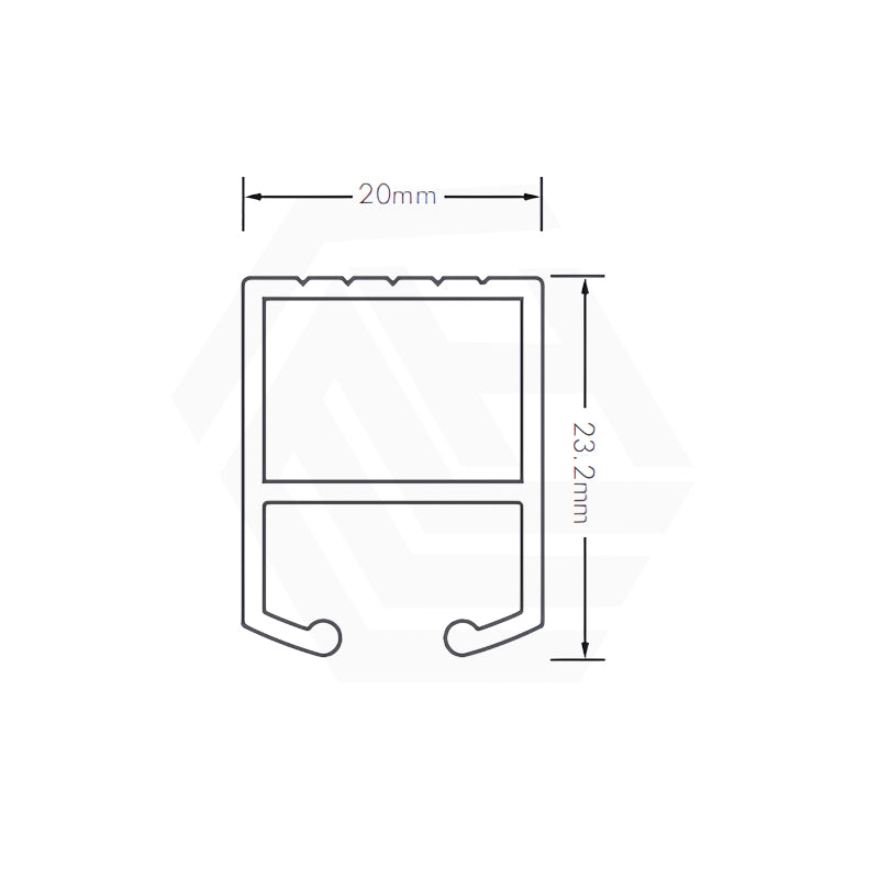 Metlam 1200/2000mm Micro Shower Straight Curtain Track In Designer Black