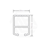 Metlam 1200/2000mm Micro Shower Straight Curtain Track In Designer Black