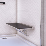 Metlam Accessible Folding Shower Seat - Compact Laminate in Designer Black