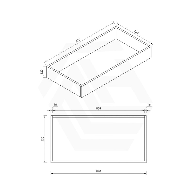 Macho 900mm Premium MDF Gloss White Freestanding Bathroom Vanity with Left/Right Hand Drawers