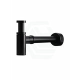Meir Matt Black Round Bottle Trap For 32Mm Basin Waste 40Mm Outlet Solid Brass Traps