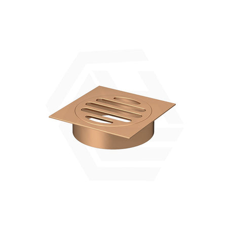 Meir Square Pvd Lustre Bronze Brass Floor Grate Shower Drain 80Mm Outlet Wastes