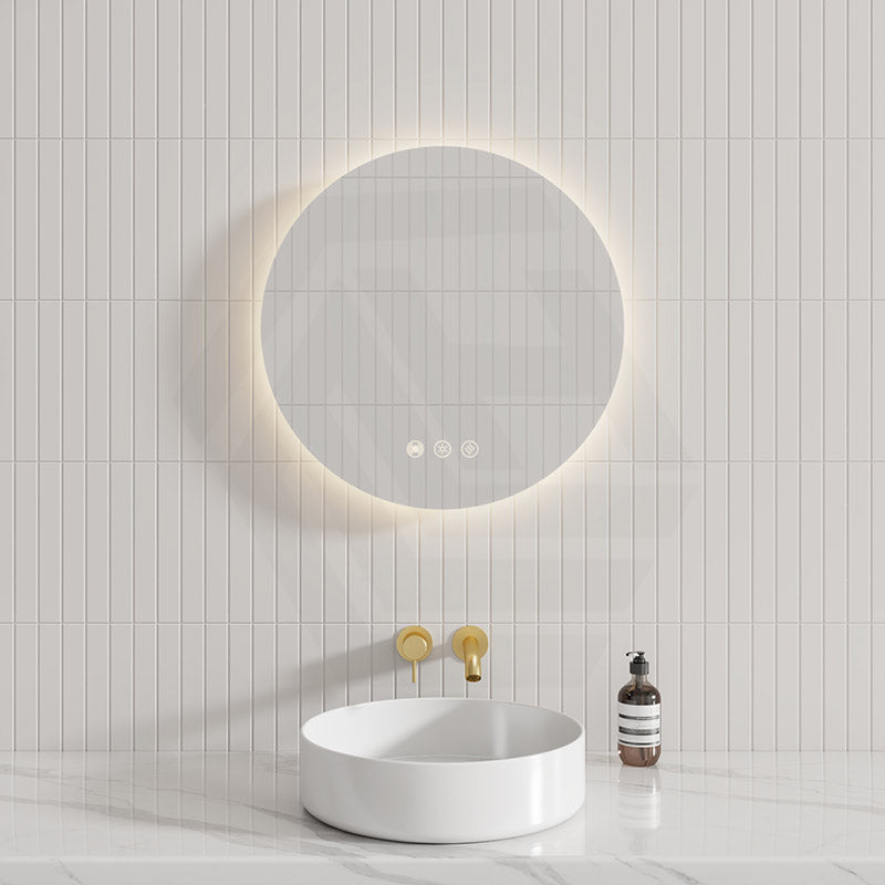 600/800mm Round Frameless Led Mirror Motion Sensor Auto On Backlit